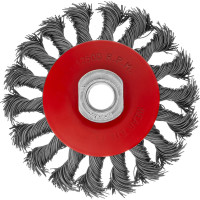 Щетка выгнутая для УШМ (100 мм; М14; крученая проволока 0.5 мм) MATRIX 74609