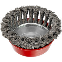 Щетка чашечная для УШМ (100 мм; М14; крученая проволока 0.35 мм) MATRIX 74615