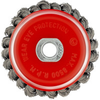 Щетка чашечная для УШМ (100 мм; М14; крученая проволока 0.35 мм) MATRIX 74615