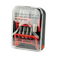 Набор бит и адаптер для бит (18 предметов) в пластиковом боксе MASTER MATRIX 11316