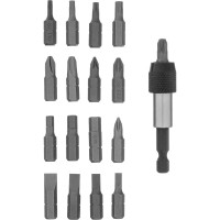 Набор бит и адаптер для бит (18 предметов) в пластиковом боксе MASTER MATRIX 11316