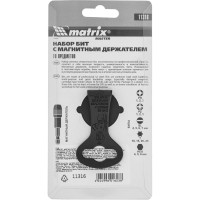 Набор бит и адаптер для бит (18 предметов) в пластиковом боксе MASTER MATRIX 11316
