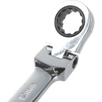 Рожковый ключ с храповиком на шарнире 12мм Hans 1165FM12