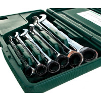 Комплект трещоточных комбинированных ключей 8-19мм, 6шт Hans 166506MB