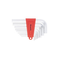 Набор коротких имбусовых ключей MATRIX HEX 2–12 мм, CrV, сатинирование, 9 шт. 12301