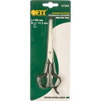 Бытовые ножницы FIT IT лезвие толщ. 1,3мм, пластик. ручка 190мм 67353