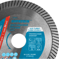 Диск алмазный отрезной турбо (125х22.2 мм) GROSS 730297