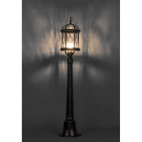 Садово-парковый светильник, столб шестигранный 60W E27 230V, черное золото Feron PL170 11338