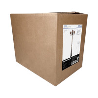 Садово-парковый светильник FERON PL3709 столб круглый 3*60W 230V E27, черное золото 11389