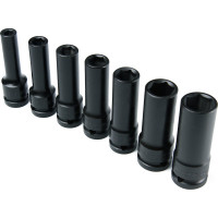 Набор головок ударных удлиненных 6-ти гранных, тип N19KL-007 (7 шт; 1/2'') NORGAU 064045807