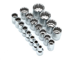 Набор торцевых 12-гранных 1/2" головок NORGAU 24 предмета с аксессуарами ND1924-S832 063792024