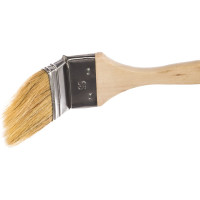 Радиаторная кисть, толщина 11мм, натуральная щетина, нержавеющий обжим, деревянная ручка, ширина 65мм МASTER COLOR 30-0304