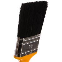 Флейцевая кисть, толщина 12мм, 70% ПБT / 30% черная натуральная щетина, нержавеющий обжим, пластиковая ручка, ширина 50мм МASTER COLOR 330-0163