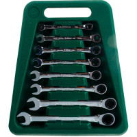 Комплект трещоточных комбинированных ключей Hans 8-19мм 8шт 16658MUB