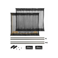 Солнцезащитные раздвижные шторки (60х37-42 см, черный цвет) Airline ASPS-S-08