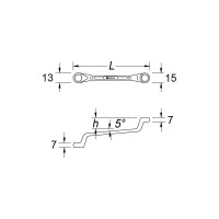 Накидной двусторонний ключ NORGAU тип N2 8х9 мм 060307115