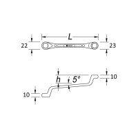 Накидной двусторонний ключ NORGAU тип N2 14х15 мм 060307163