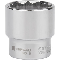Головка торцевая 12-гранная. 1/2"-1.1/4" тип ND19-1.1/4 NORGAU 063708063