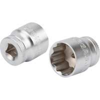 Набор торцевых 6-гранных головок 1/2" NORGAU 19 предметов с аксессуарами N1919-S1032 063793019