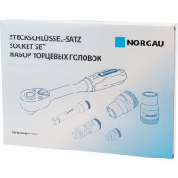 Набор торцевых 6-гранных головок 1/2" NORGAU 19 предметов с аксессуарами N1919-S1032 063793019