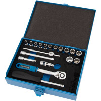 Набор торцевых 6-гранных головок 1/4" NORGAU 19 предметов с аксессуарами N2019-S414 063593019