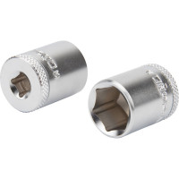 Набор торцевых 6-гранных головок 1/4" NORGAU 19 предметов с аксессуарами N2019-S414 063593019