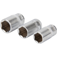 Набор торцевых 6-гранных головок 1/4" NORGAU 19 предметов с аксессуарами N2019-S414 063593019