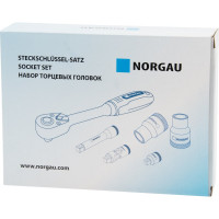 Набор торцевых 6-гранных головок 1/4" NORGAU 19 предметов с аксессуарами N2019-S414 063593019