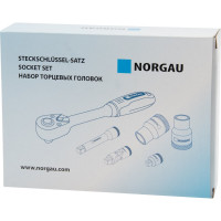 Набор торцевых 12-гранных головок NORGAU 1/4", 35 предметов с аксессуарами, ND2035-S414 063592035