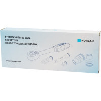 Набор торцевых 12-гранных головок 3/8" NORGAU  22 предмета с аксессуарами, ND3022-S622 063692022