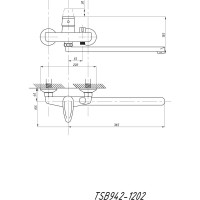 Смеситель для ванны Tsarsberg тип См-ВУОРНШлА TSB-942-1202