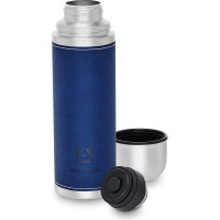 Термос с узким горлом Арктика 0.7л, кожаная вставка, синий 108-700-BL