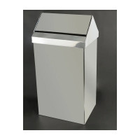 Прямоугольное ведро из нержавеющей стали с крышкой Nofer 40 л 14075.40.B