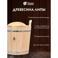 Запарник с пластиковой вставкой и крышкой Банные штучки 12л 03709