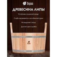 Двуручный ушат с пластиковой вставкой Банные штучки 9 л 32696