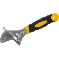 Ключ разводной Гранд (CrV, узкие губки, увеличенный захват, прорезинная ручка, 200 мм) FIT HQ 70192