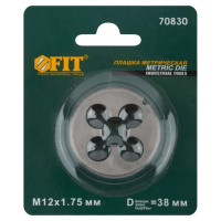 Метрическая плашка, легированная сталь FIT IT 12х1.75мм 70830
