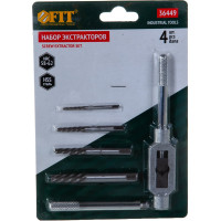 Набор экстракторов из быстрорежущей HSS стали с метчикодержателем, 5 шт. FIT IT Профи 36449