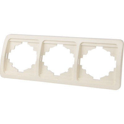 Рамка 3-ая горизонтальная слоновая кость серия "Валдай" TDM ELECTRIC SQ1804-0119