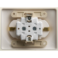 Розетка Systeme Electric (Schneider Electric) Glossa Перламутр 2-ая с/з, 16А в сборе SE GSL000624