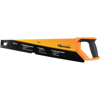 Ножовка по дереву, SPARTA 500 мм,7-8 TPI, зуб-2D, каленый зуб, линейка, двухкомпонентная рукоятка// 235035