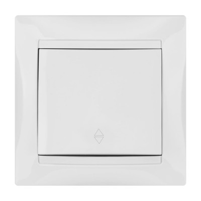 Проходной выключатель TDM ELECTRIC Лама белый одноклавишный SQ1815-0006