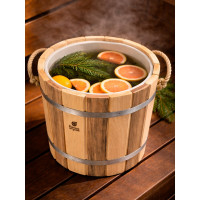 Запарник с пластиковой вставкой и крышкой Банные штучки Контраст 9л 32421