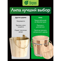 Запарник с пластиковой вставкой и крышкой Банные штучки Контраст 9л 32421