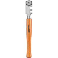 Стеклорез SPARTA 6-роликовый с деревянной ручкой// 872235