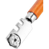 Стеклорез SPARTA 6-роликовый с деревянной ручкой// 872235