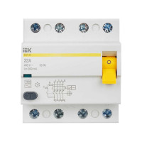 Выключатель дифференциального тока IEK 4п 32A 300mA тип AC ВД1-63 ИЭК MDV10-4-032-300