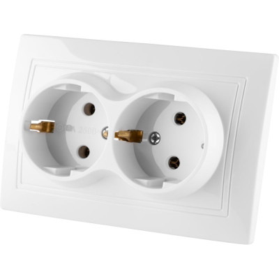 Двойная розетка, белая 2П+З 16А 250В TDM ELECTRIC Таймыр SQ1814-0014
