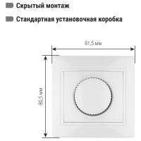 Светорегулятор TDM ELECTRIC Таймыр белый поворотный RL 300 Вт SQ1814-0024
