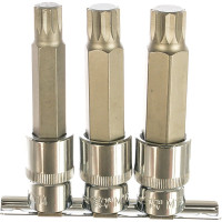 Набор насадок торцевых с вставками-битами SPLINE (1/2"DR, M14-M18, 100 мм, 3 шт.) Ombra 921703